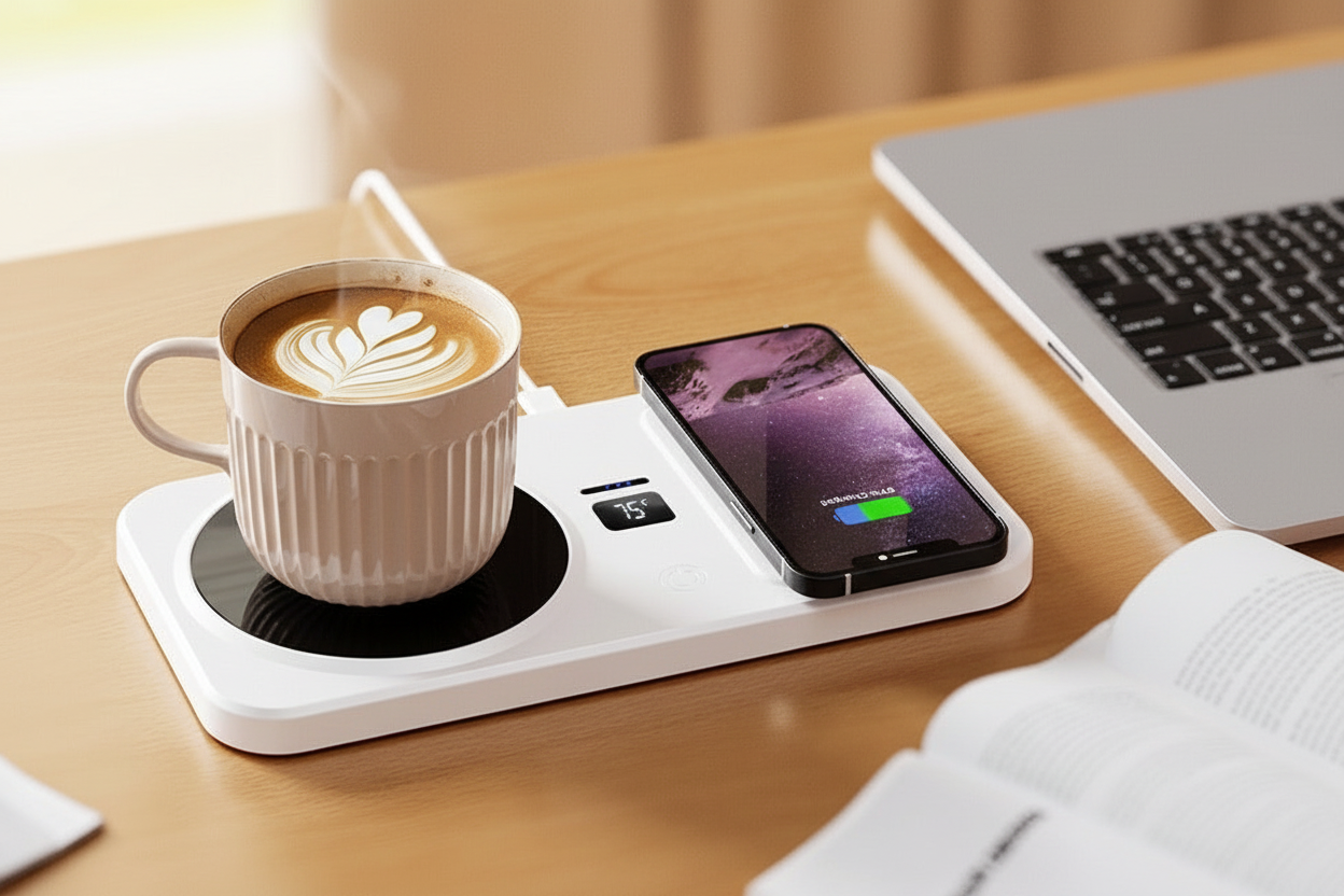 Multifunctional Home Smart Thermal Cup Pad Wireless Charging Heating Base